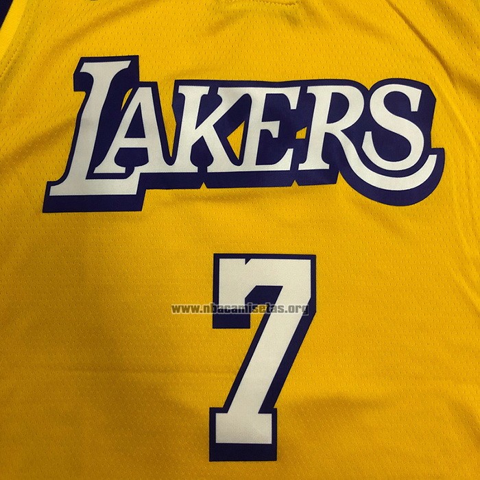 Camiseta Los Angeles Lakers Carmelo Anthony NO 7 Ciudad 2019-20 Amarillo